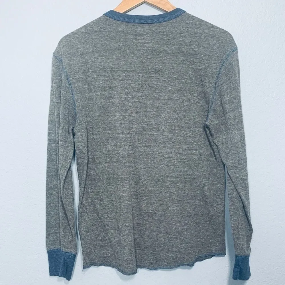 EUC Cremieux Long Sleeve Ringer Tee S Gray‎
